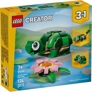 Set LEGO Creator - Broască-țestoasă cu o floare de nufăr (31377) - Img 2