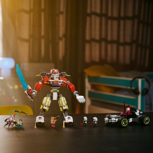Set LEGO DREAMZzz - Robotul tigru al lui Cooper si masina hot rod a lui Zero (71497) - Img 3