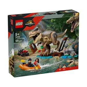 Set LEGO Jurassic World - Evadare pe rau din calea unui T. rex (76975) - Img 2