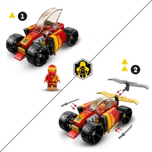 Set LEGO Ninjago - Mașina de curse EVO ninja a lui Kai (71780) - Img 7