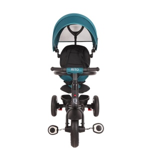 Tricicleta cu roti de cauciuc Qplay Rito Rubber Albastru Deschis - Img 3