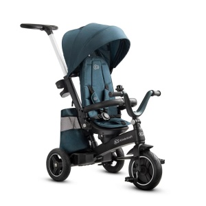 Tricicleta Kinderkraft Easytwist, Midnight Green - Img 2