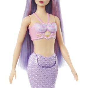 Barbie Dreamtopia Papusa Sirena Cu Par Mov Si Coada Mov - Img 3