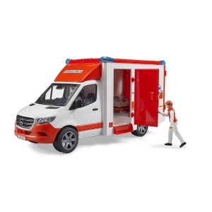 Bruder - Ambulanta Mercedes Benz Cu Sofer Si Sirena - Img 2