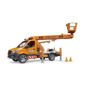 Bruder sprinter Mercedes Benz cu sirena si platforma - Img 4