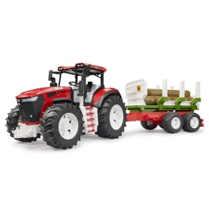 Bruder Tractor Roadmax cu remorca forestiera si 3 busteni - Img 6