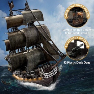 Cubic Fun - Puzzle 3D Led Nava Queen Anne 293 Piese - Img 3
