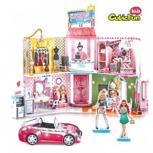 Cubic Fun - Puzzle 3D + Stickere Mall 157 Piese - Img 3