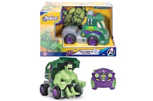 Dickie Toys Marvel Razbunatorii Masina Rc Cu Telecomanda 2.4Ghz Hulk Smash Cu Sunete Scara 1 La 24 - Img 6