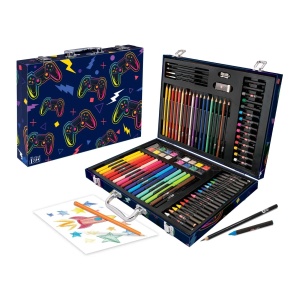 Happi Hobbi Art Case Set De Desen Deluxe Cu 100 De Accesorii Joc Video - Img 5