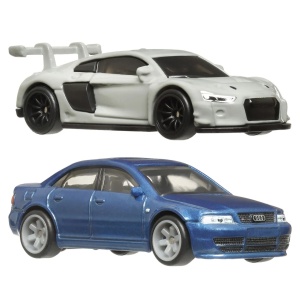 Hot Wheels Premium Set 2 Masinute Metalice Audi S4 Quattro Si Audi R8 Lms Scara 1:64 - Img 2