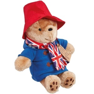 Jucarie de plus Ursuletul Paddington cu fular Union Jack, 25 cm (asezat) - Img 2