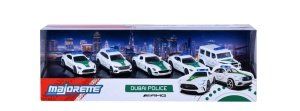 Majorette Set 5 Masinute De Politie Dubai Metalice Mercedes Amg 7.5Cm