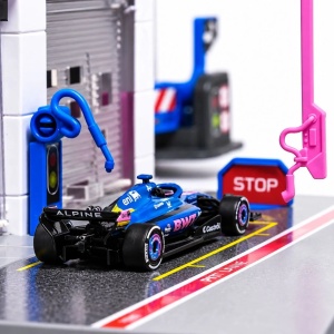 Majorette Set Motorsport Bwt Alpine F1 Team Cu Masinuta Inclusa Alpine A525 R19 Scara 1 La 64 - Img 3