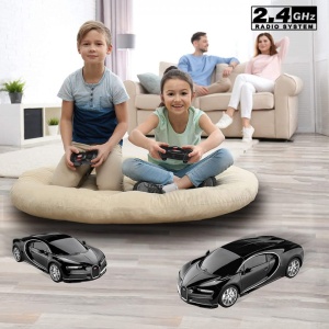 Masina Cu Telecomanda Bugatti Chiron Negru Cu Scara 1 La 24 - Img 3