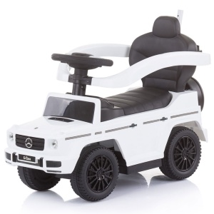 Masinuta de impins Chipolino Mercedes G350 white cu maner si copertina - Img 3