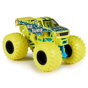 Monster Jam Masinuta Metalica Blue Thunder Scara 1 La 64 - Img 3