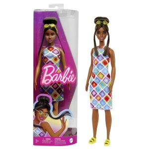 Papusa Barbie Fashionista Satena Cu Ochelari De Soare Galbeni - Img 5
