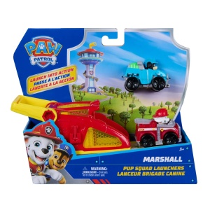 Patrula Catelusilor Set Figurina Marshall Si Vehicul Cu Lansator