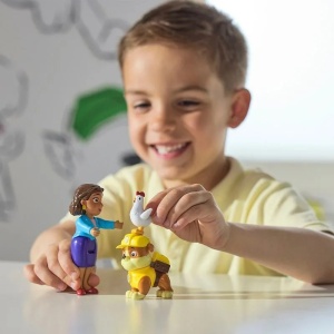 Patrula Catelusilor Set Figurine Eroi De Salvare Rubble Si Mayor Goodway - Img 3