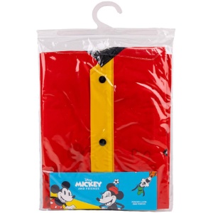 Pelerina de ploaie tip poncho, Mickey Mouse, Rosu, 5 - 6 ani - Img 2