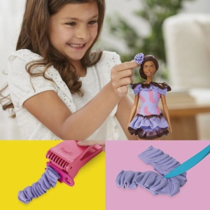 Play Doh Barbie Set Plastelina Barbie Fashionista Ruffles Creatii Vestimentare - Img 2