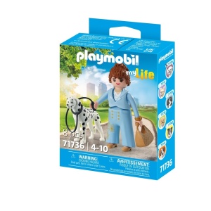 Playmobil - Figurina manager cu animalut de colectie caine Dalmatian - Img 3