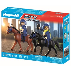 Playmobil - Jucarie de rol Echipaj de politie calare - Img 3