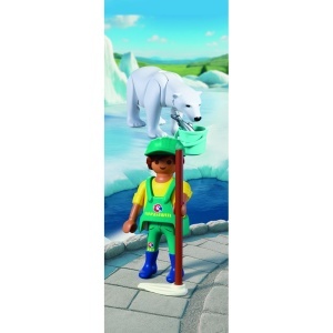 Playmobil - Jucarie de rol Ingrijitor zoo si urs polar - Img 3