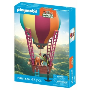 Playmobil - Jucarie de rol Plimbarea animalelor cu balonul - Img 2