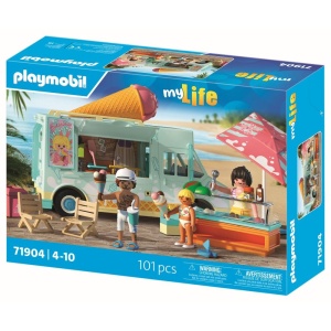 Playmobil - Jucarie de rol Stand de inghetata si magazin cu articole de surf - Img 3