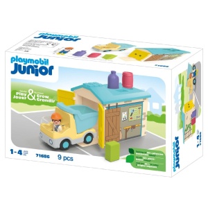 Playmobil Junior - Camion cu garaj de sortare - Img 3