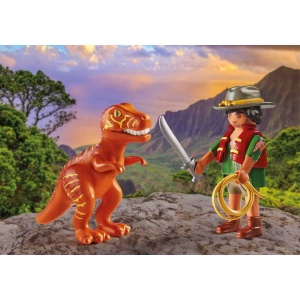 Playmobil - Set 2 Figurine - Bandit Cu T-Rex - Img 2