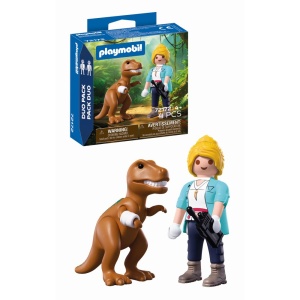 Playmobil - Set 2 figurine exploratoare si T-Rex
