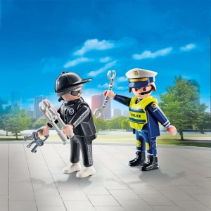 Playmobil - Set 2 figurine Politist si hot - Img 6