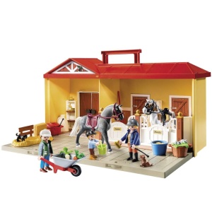 Playmobil - Set portabil grajd de cai - Img 2