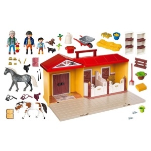 Playmobil - Set portabil grajd de cai - Img 4