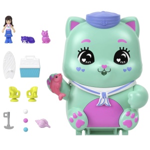 Polly Pocket Set Gentuta Animalut Pisicuta Marinar Cu Accesorii - Img 3