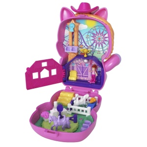 Polly Pocket Set Gentuta Animalut Ponei La Rodeo Cu Accesorii - Img 6