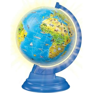 Puzzle 3D Luminos Glob Pamantesc, 180 Piese - Img 2
