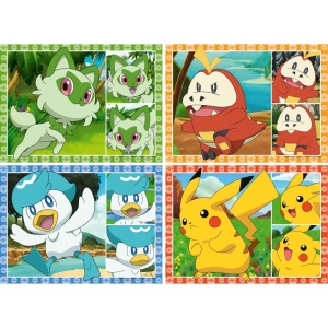 Ravensburger - Puzzle interactiv cu buton sonor pentru testarea rapiditatii Pokemon 4x35 piese - Img 3