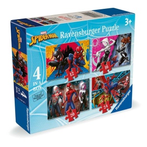Ravensburger - Puzzle Marvel Spiderman 4 buc in cutie 12 16 20 24 piese - Img 2
