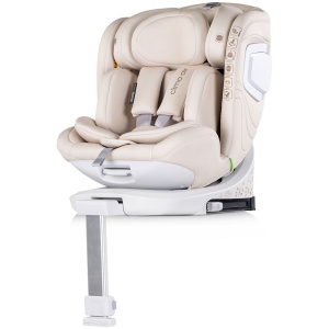Scaun auto Chipolino Clima Air I-Size 40-150 cm cu sistem Isofix si sezut rotativ biscotta - Img 2