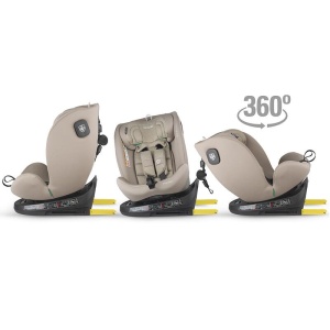 Scaun auto iSize 40-150 cm Coccolle Nova Sand beige+Coccolle protectie bancheta auto mica - Img 2
