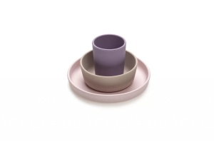 Set 3 Recipiente Silicon Hrana Bebe, Melii, Purple&Pink&Grey - Img 3