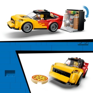 Set LEGO City - Experiența livrării de pizza cu vehicule (60496) - Img 8