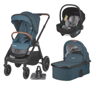 Sistem modular 3in1 Coccolle Aspen Ocean blue + Scoica auto Coccolle Knox Greystone - Img 1