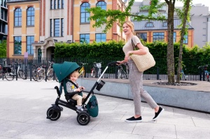 Tricicleta Kinderkraft Easytwist, Midnight Green - Img 3