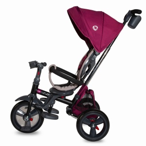 Tricicleta multifunctionala 4in1 cu sezut reversibil Coccolle Velo Violet - Img 4