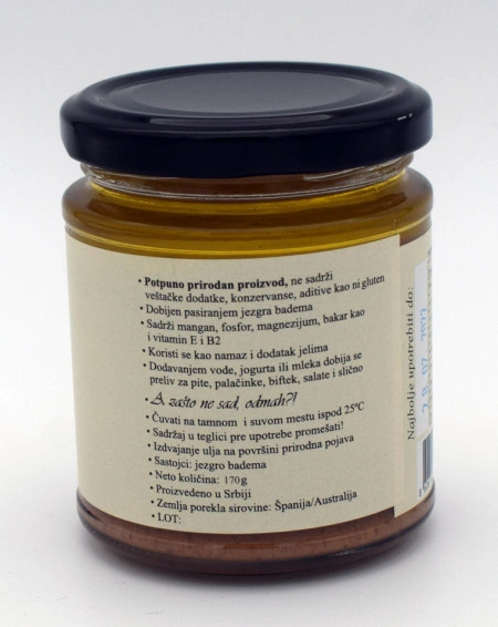 Ecovital Bademova pasta 170g - Img 2